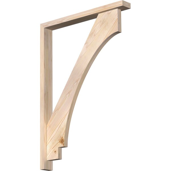 Ekena Millwork Imperial Block Smooth Bracket w/ Offset Brace, Douglas Fir, 3 1/2"W x 30"D x 42"H BKT0402X30X42IMP05SDF - main